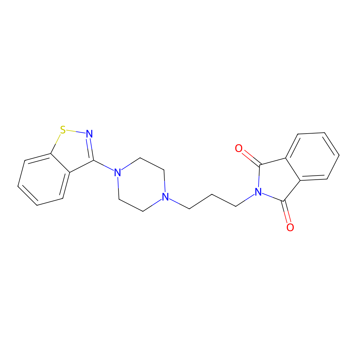 2-[3-(4-Benzo[d]isothiazol-3-yl-piperazin-1-yl)-propyl]-isoindole-1,3-dione molecular structure, CAS 173095-12-0