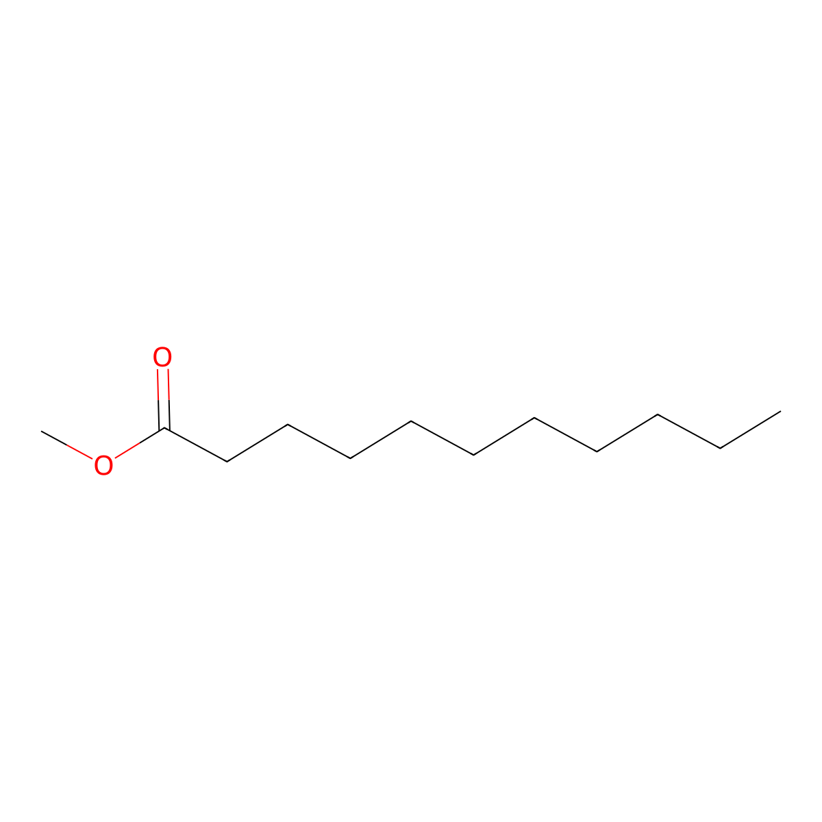 Methyl undecanoate molecular structure, CAS 1731-86-8