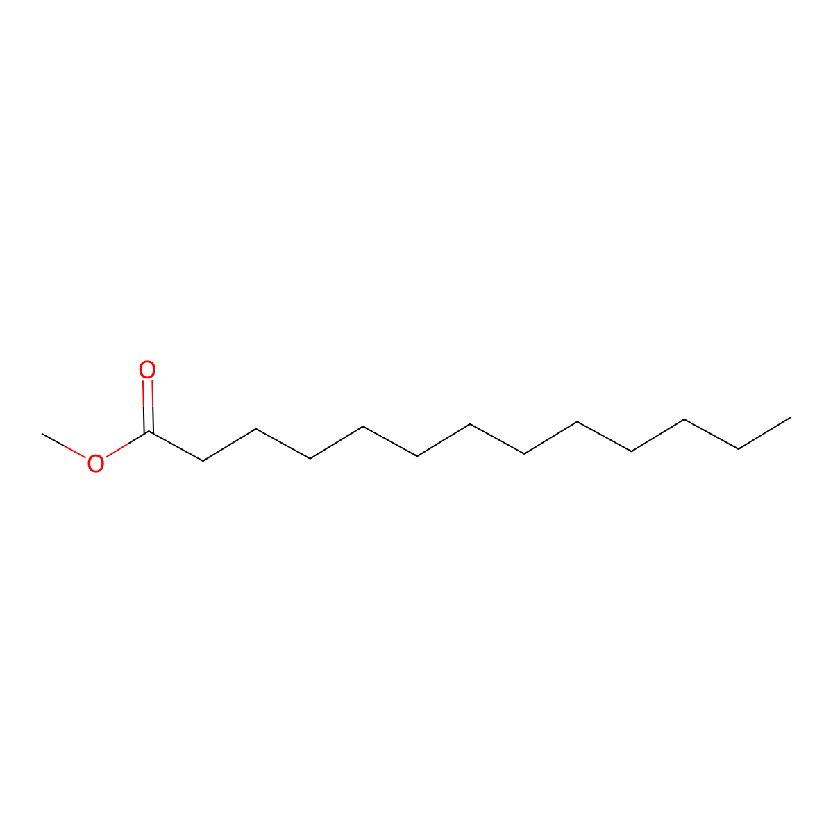 Methyl tridecanoate molecular structure, CAS 1731-88-0