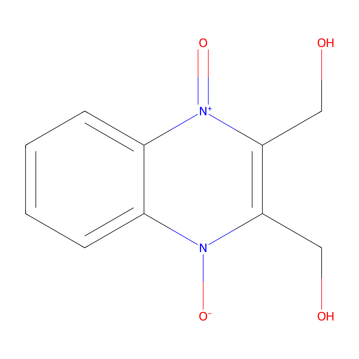 2,3-Quinoxalinedimethanol, 1,4-dioxide molecular structure, CAS 17311-31-8