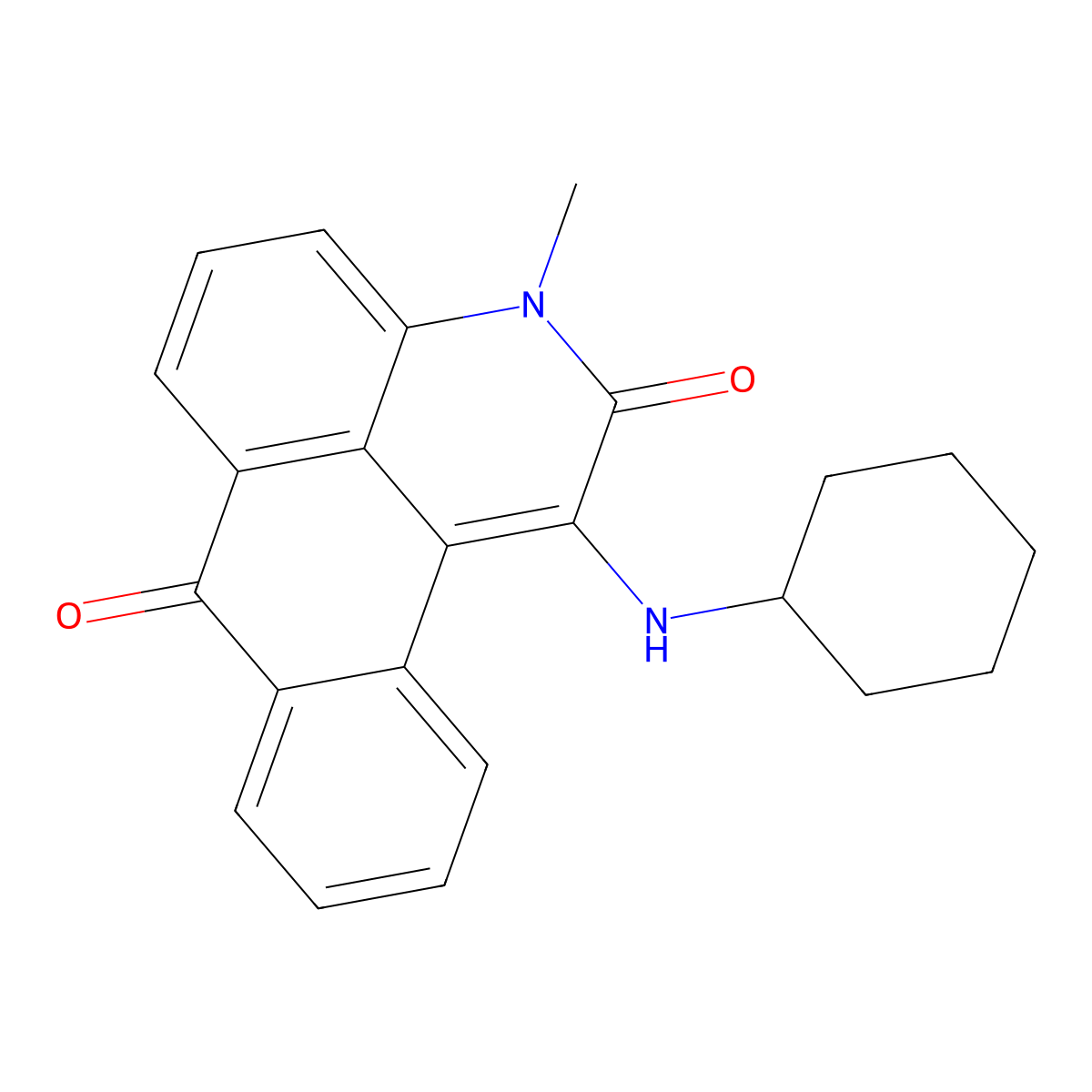 1-(cyclohexylamino)-3-methyl-3H-naphtho[1,2,3-de]quinoline-2,7-dione molecular structure, CAS 17311-59-0