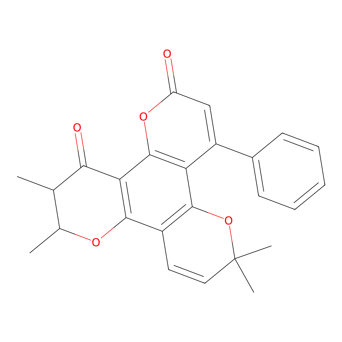 Inophyllum E molecular structure, CAS 17312-31-1