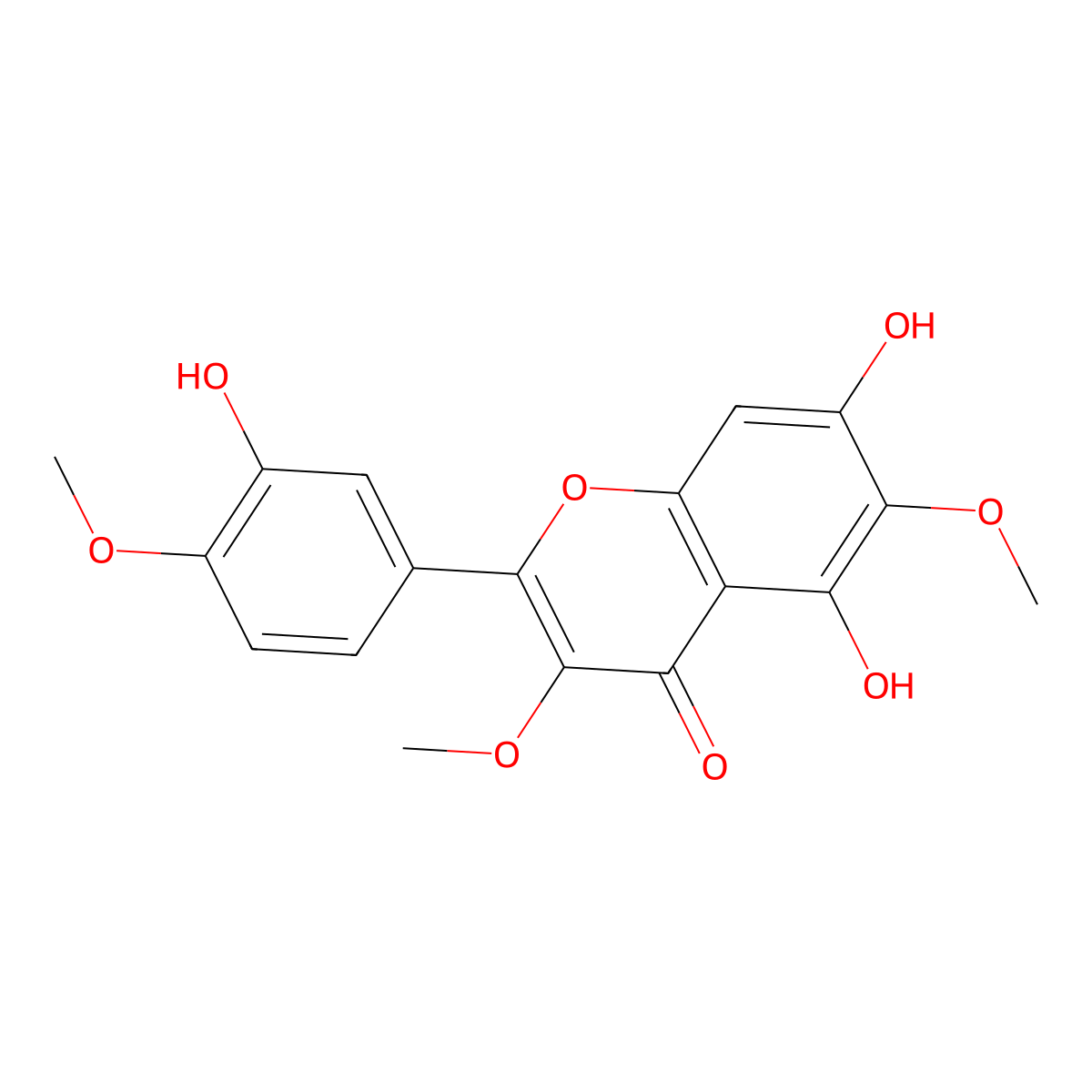 Centaureidin molecular structure, CAS 17313-52-9