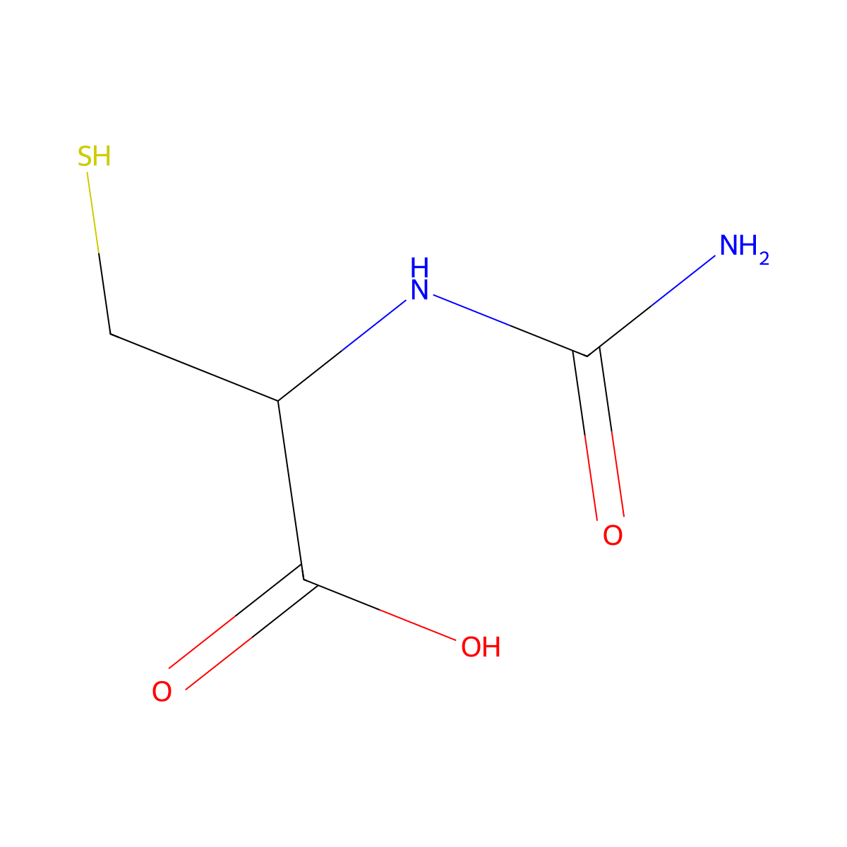 2-(Carbamoylamino)-3-sulfanylpropanoic acid molecular structure, CAS 173144-48-4