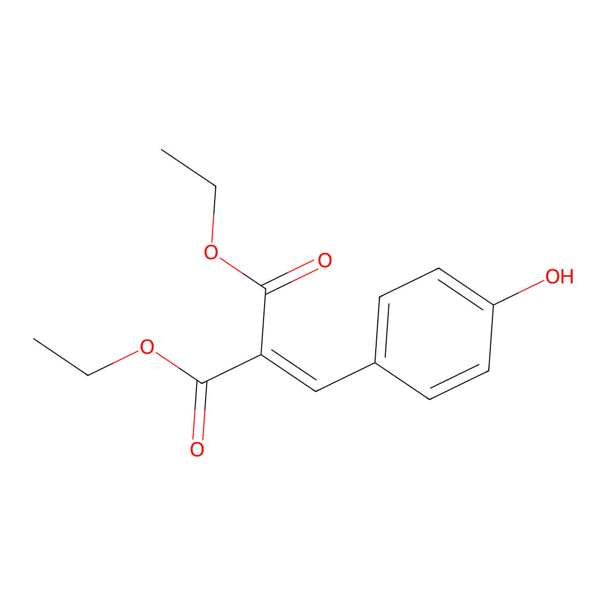 Diethyl 2-(4-hydroxybenzylidene)malonate molecular structure, CAS 17315-86-5