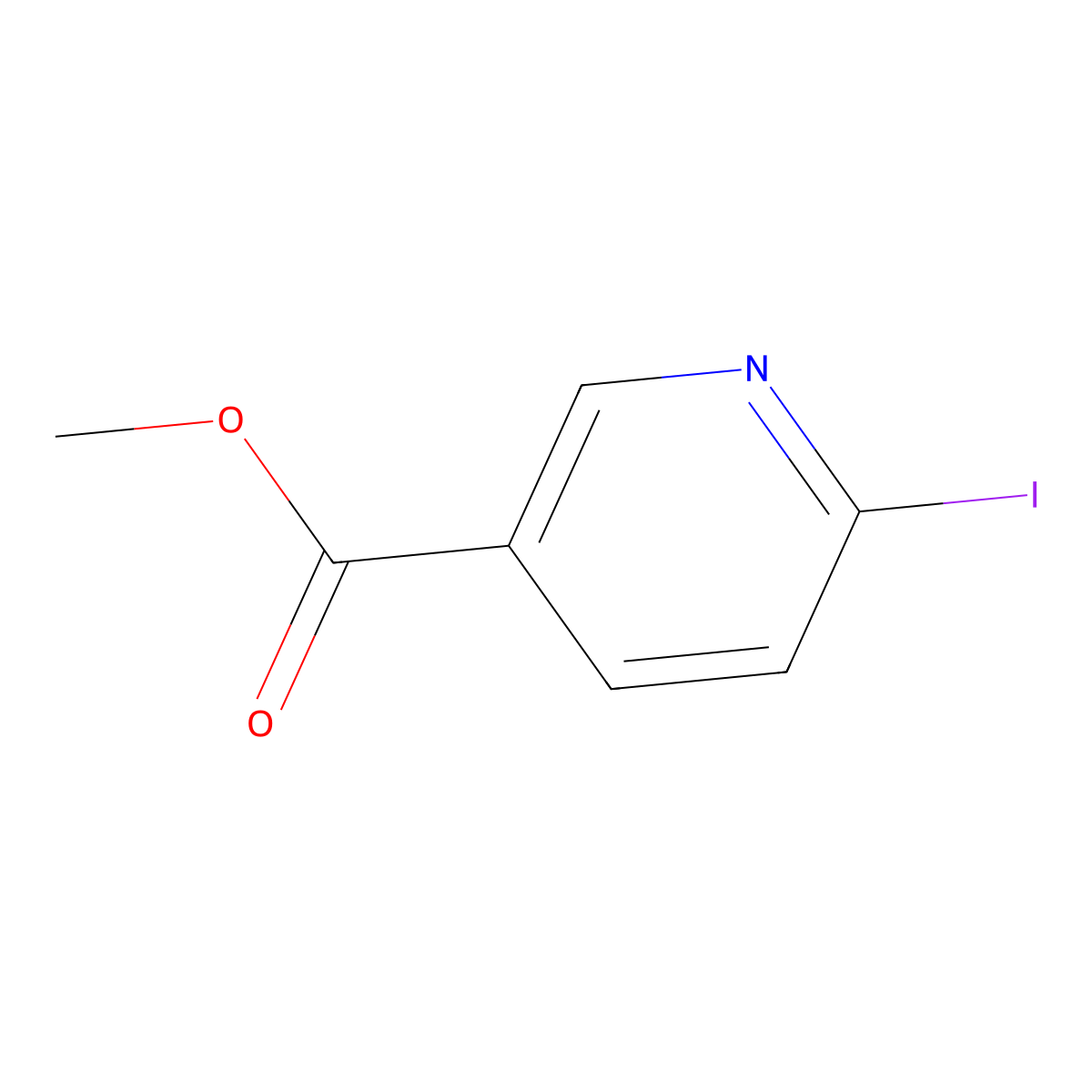 Methyl 6-iodonicotinate molecular structure, CAS 173157-33-0