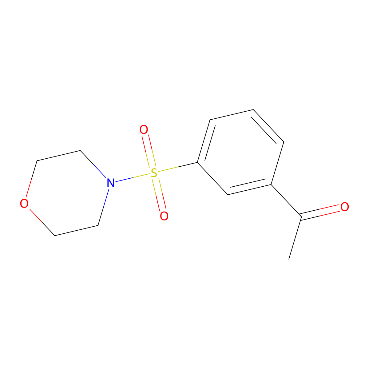 1-[3-(Morpholine-4-sulfonyl)phenyl]ethan-1-one molecular structure, CAS 173158-11-7