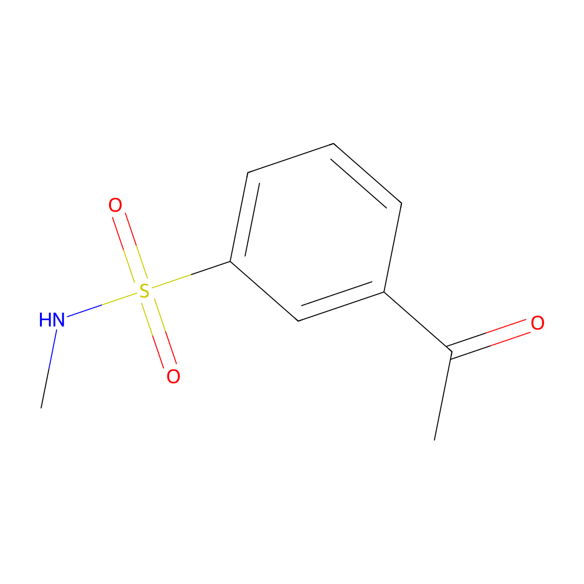 3-acetyl-N-methylbenzene-1-sulfonamide molecular structure, CAS 173158-12-8