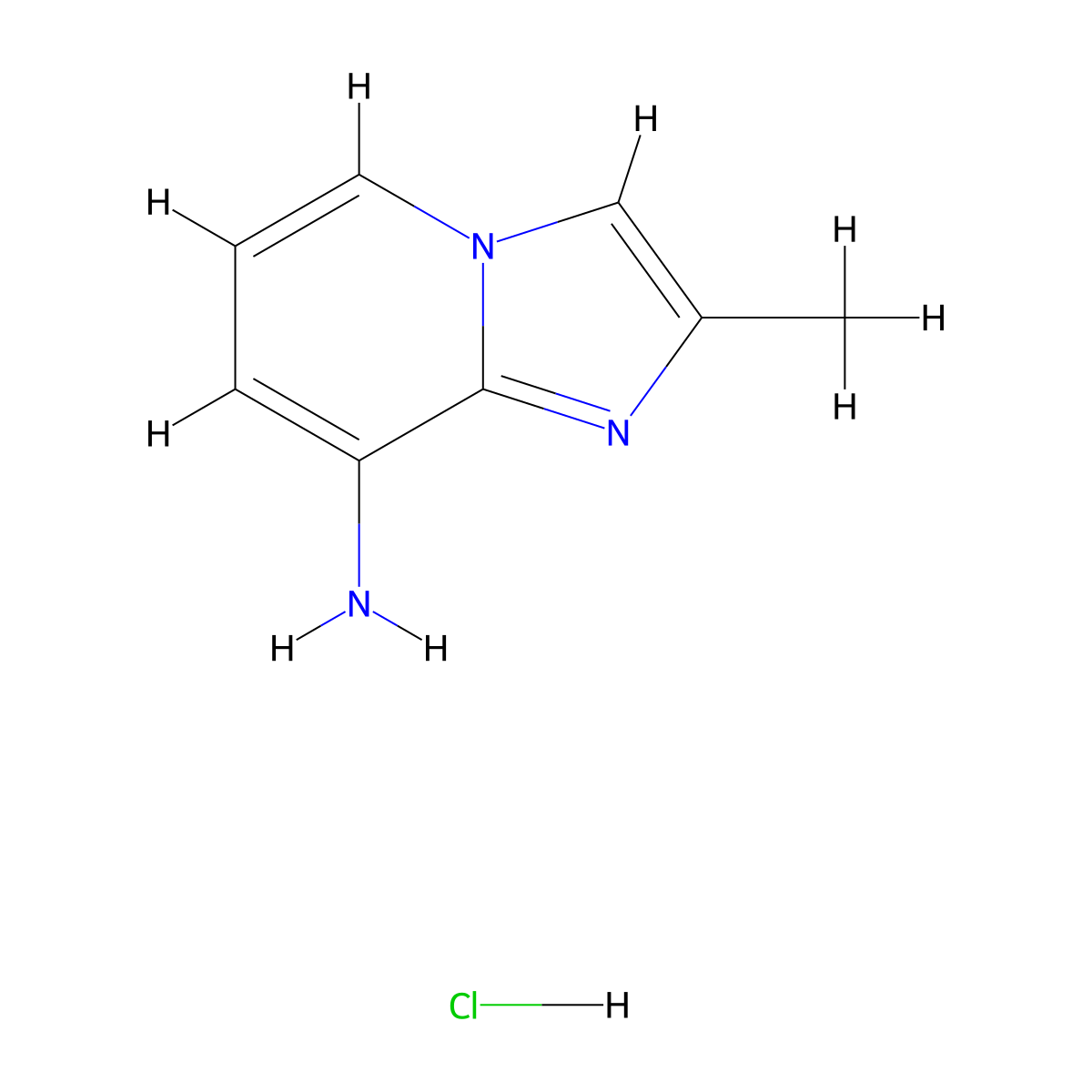 2-Methylimidazo[1,2-a]pyridin-8-ylamine hydrochloride molecular structure, CAS 173159-45-0