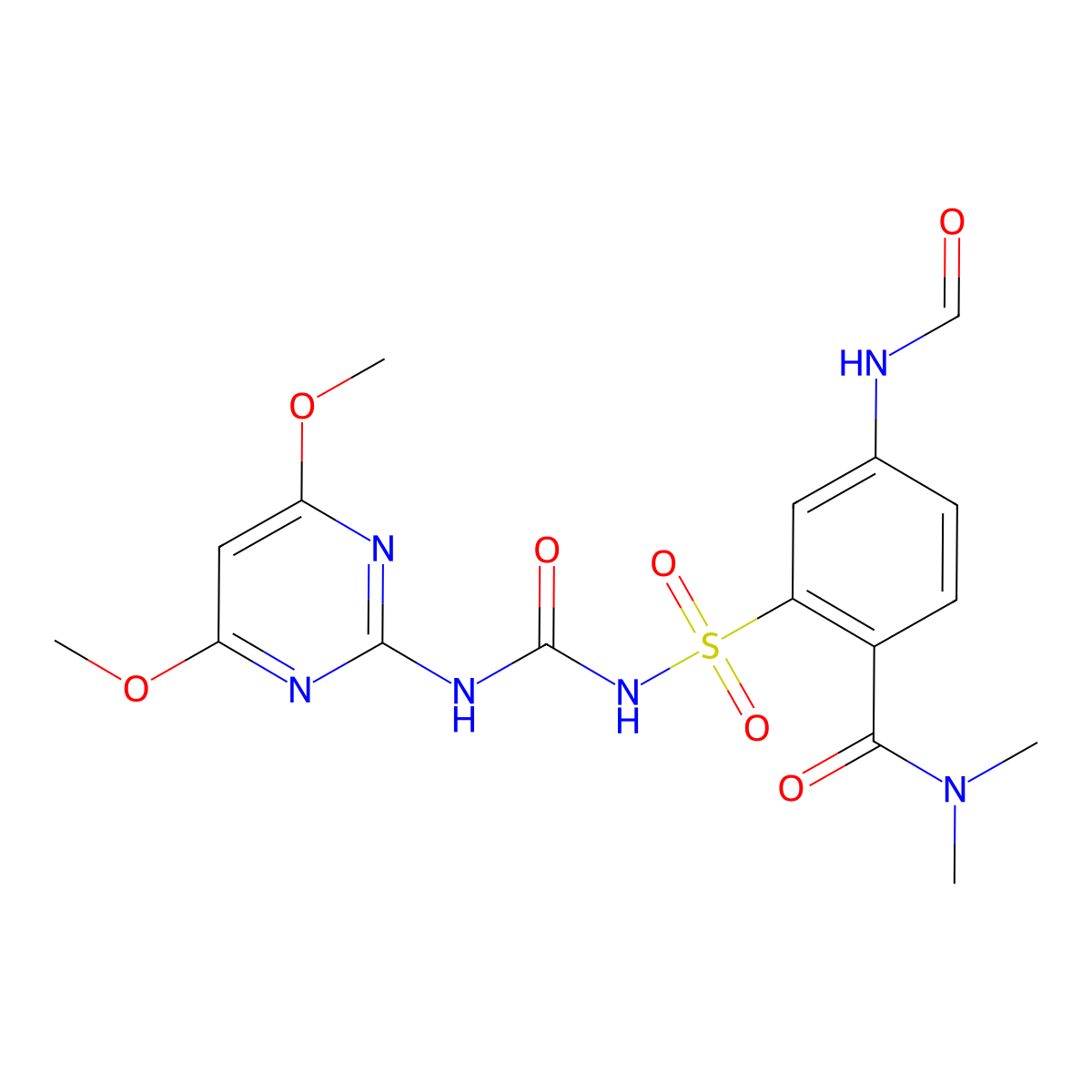 Foramsulfuron molecular structure, CAS 173159-57-4