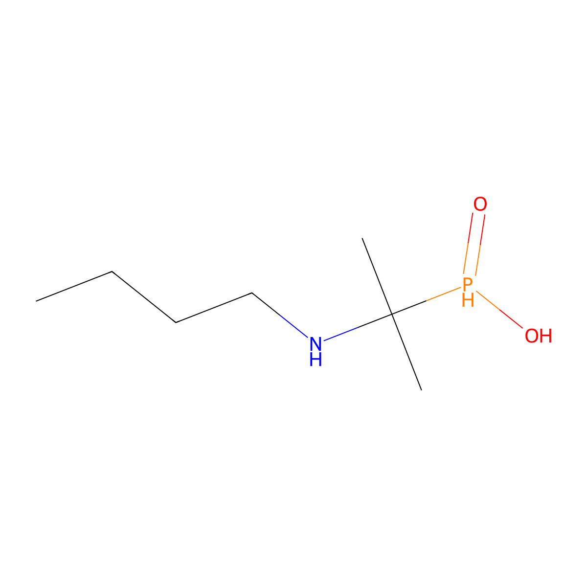 P-(1-(Butylamino)-1-methylethyl)phosphinic acid molecular structure, CAS 17316-67-5