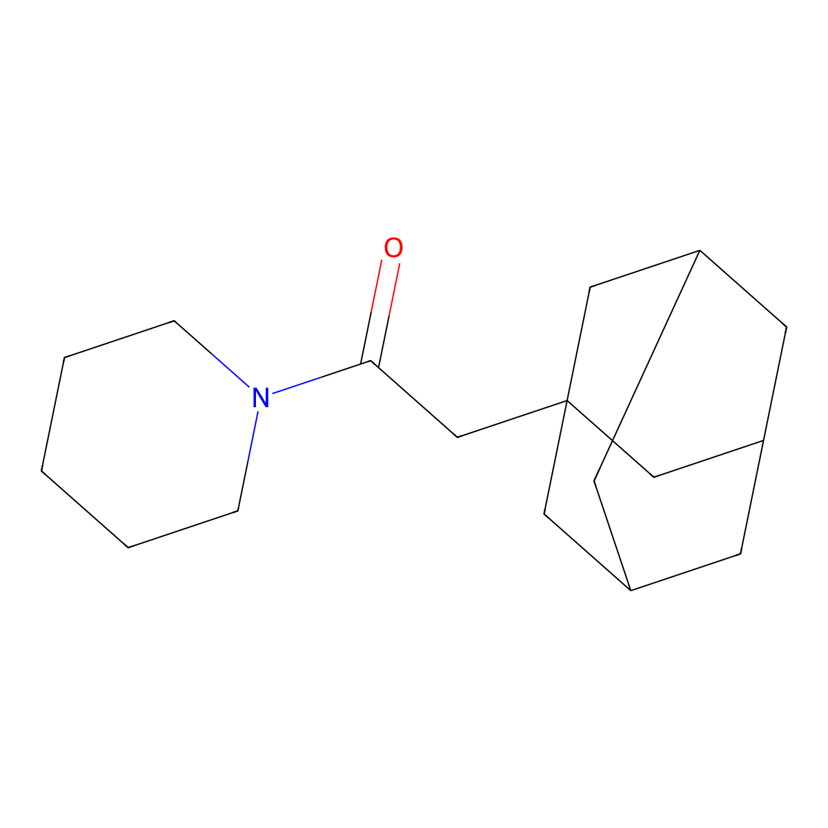 2-(Adamantan-1-yl)-1-(piperidin-1-yl)ethan-1-one molecular structure, CAS 173167-09-4