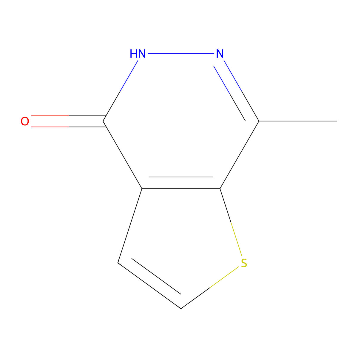 7-methyl-4H,5H-thieno[2,3-d]pyridazin-4-one molecular structure, CAS 173167-54-9