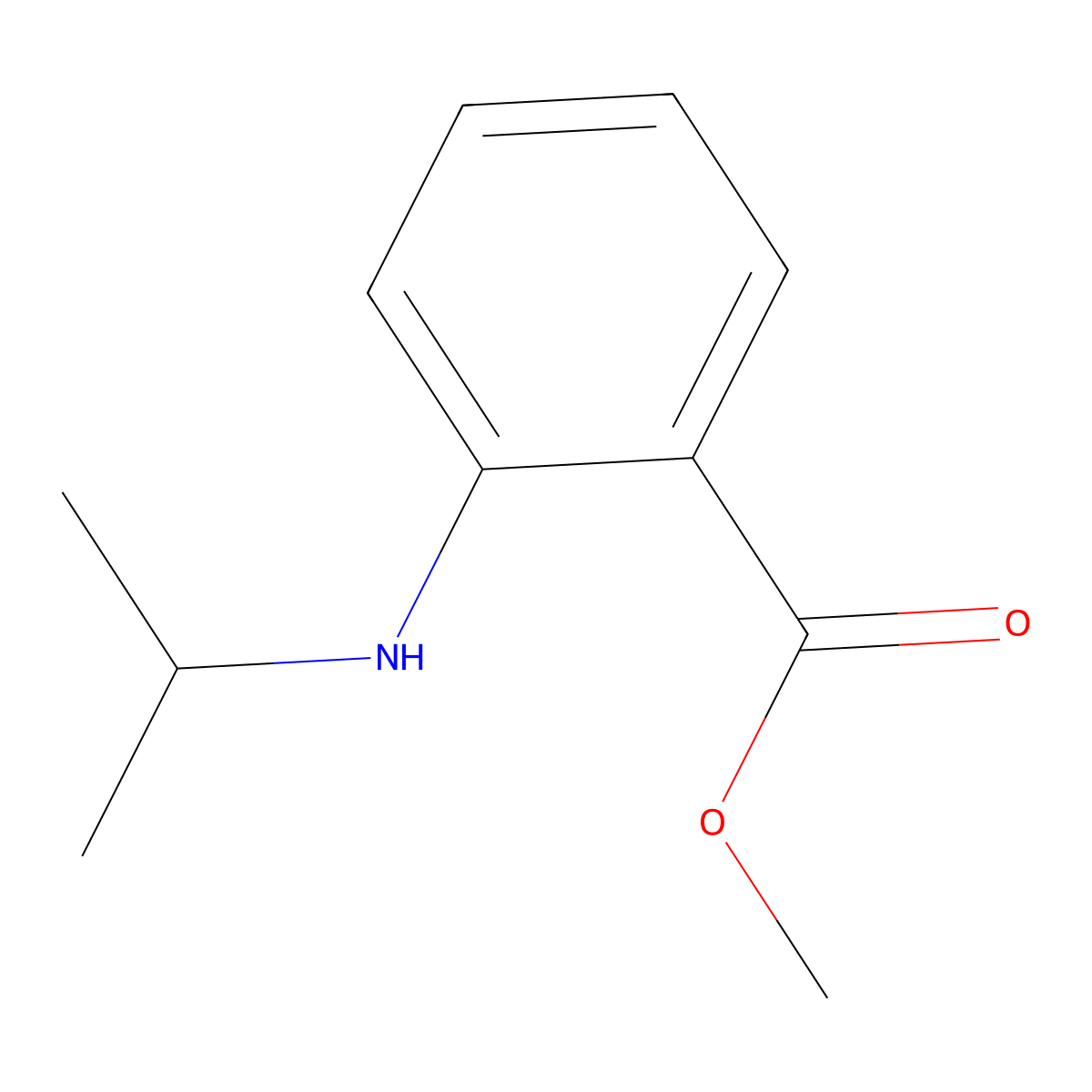 Methyl 2-(isopropylamino)benzoate molecular structure, CAS 17318-50-2