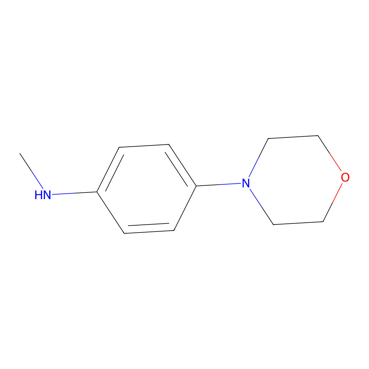 Methyl-(4-morpholin-4-YL-phenyl)-amine molecular structure, CAS 173186-17-9