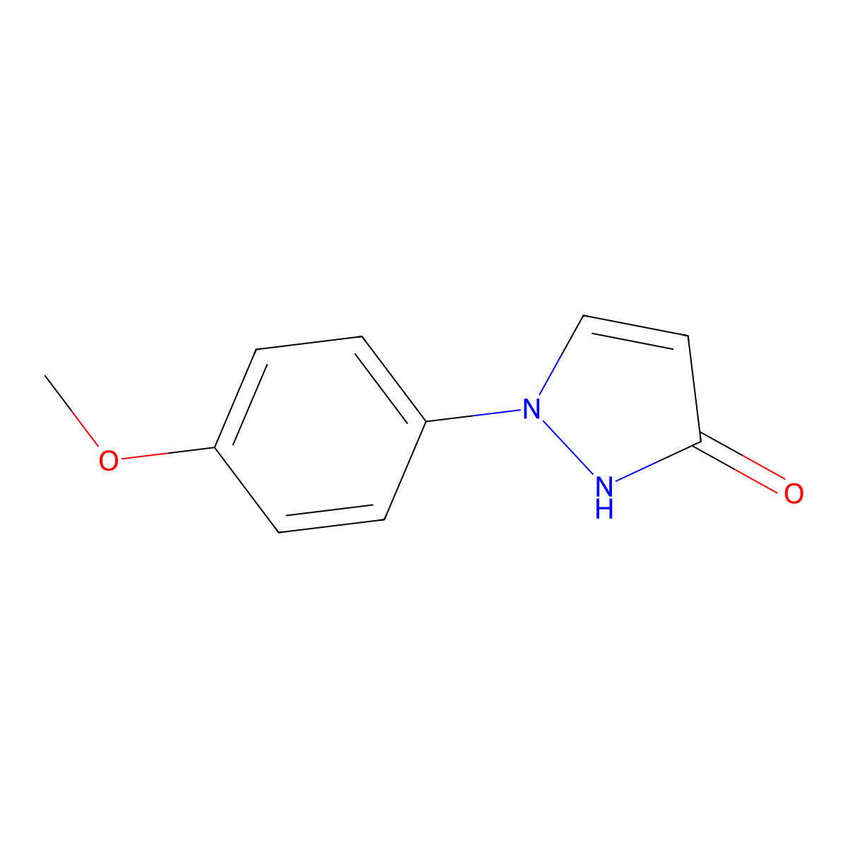 1-(4-Methoxyphenyl)-1H-pyrazol-3(2H)-one molecular structure, CAS 173194-42-8