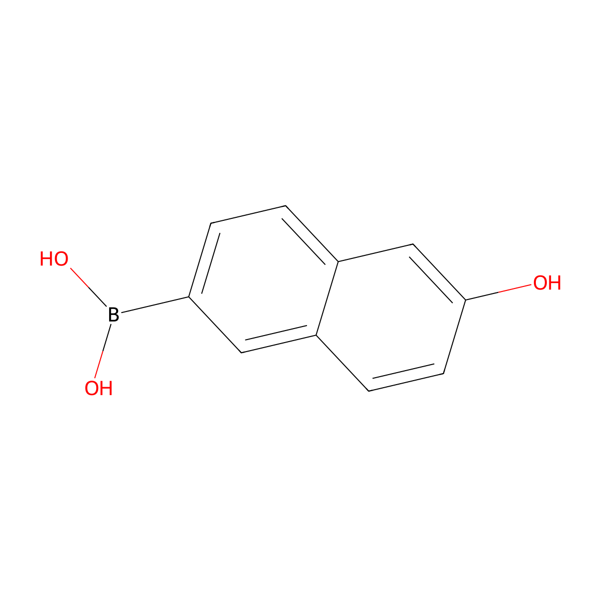 (6-Hydroxynaphthalen-2-yl)boronic acid molecular structure, CAS 173194-95-1