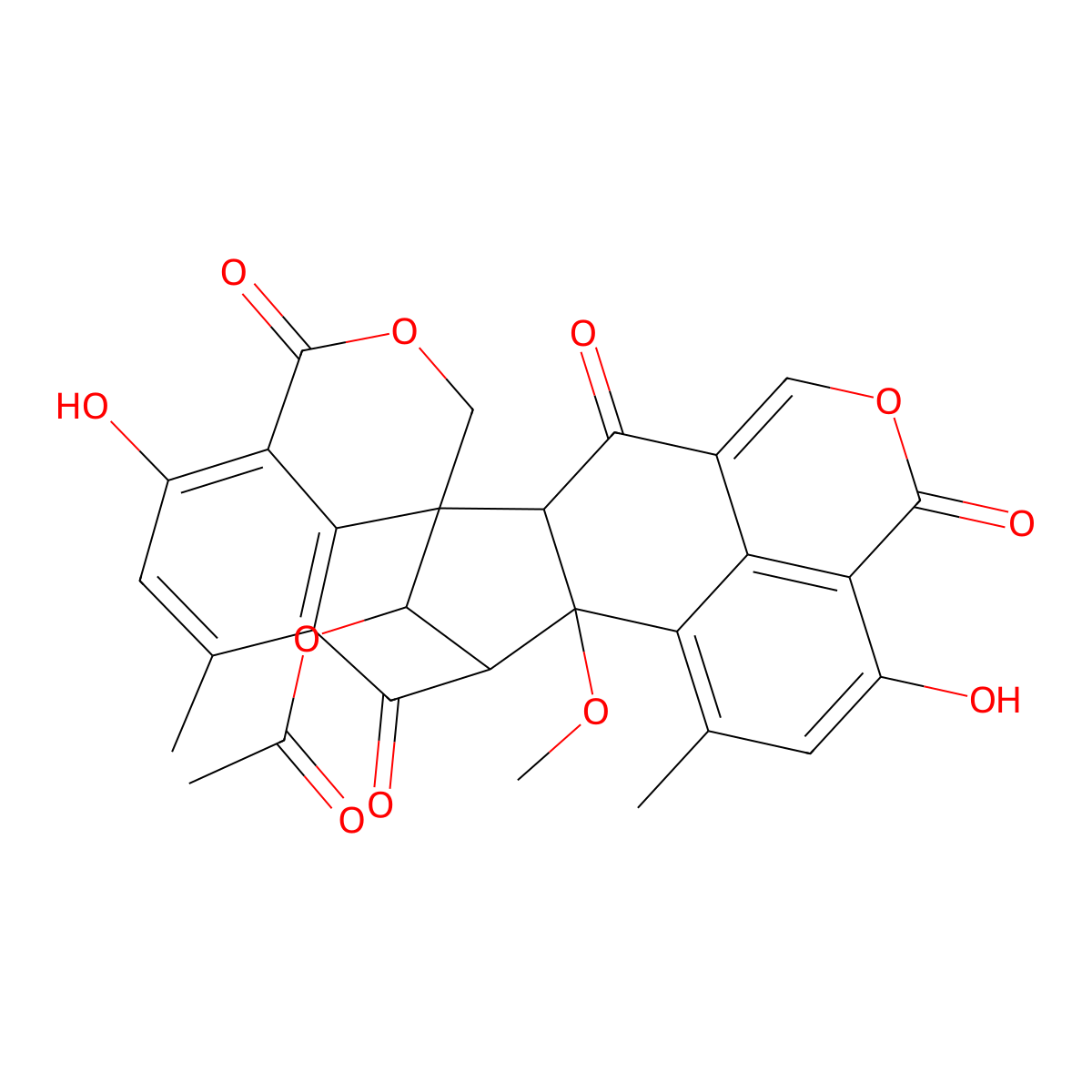 Duclauxin molecular structure, CAS 1732-37-2