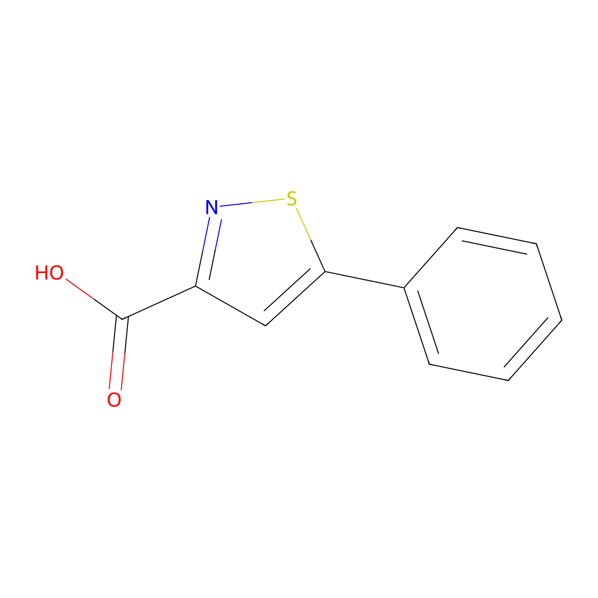 5-Phenyl-1,2-thiazole-3-carboxylic acid molecular structure, CAS 1732-46-3