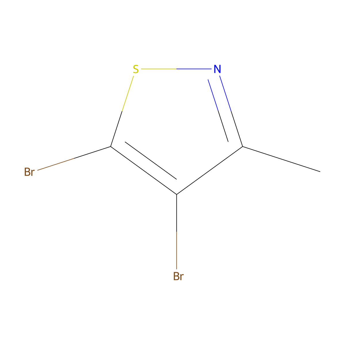4,5-Dibromo-3-methylisothiazole molecular structure, CAS 1732-55-4