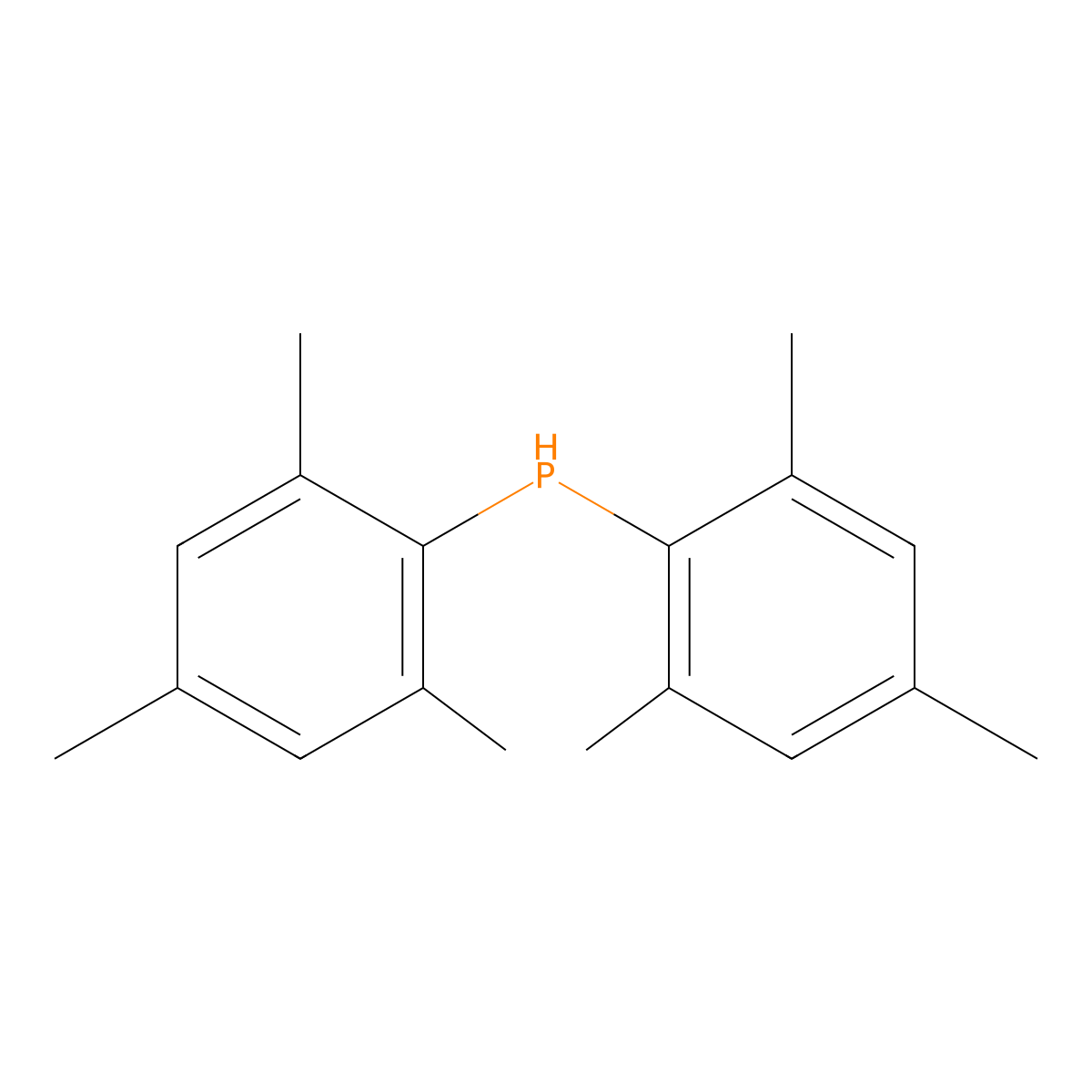Dimesitylphosphine molecular structure, CAS 1732-66-7