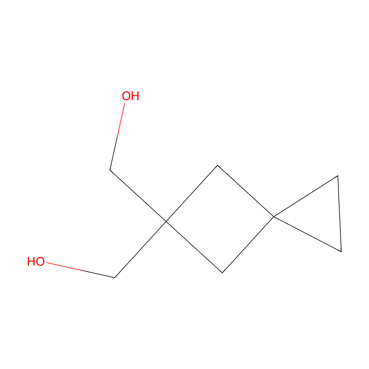 (5-(Hydroxymethyl)spiro(2.3)hexan-5-yl)methanol molecular structure, CAS 173203-63-9