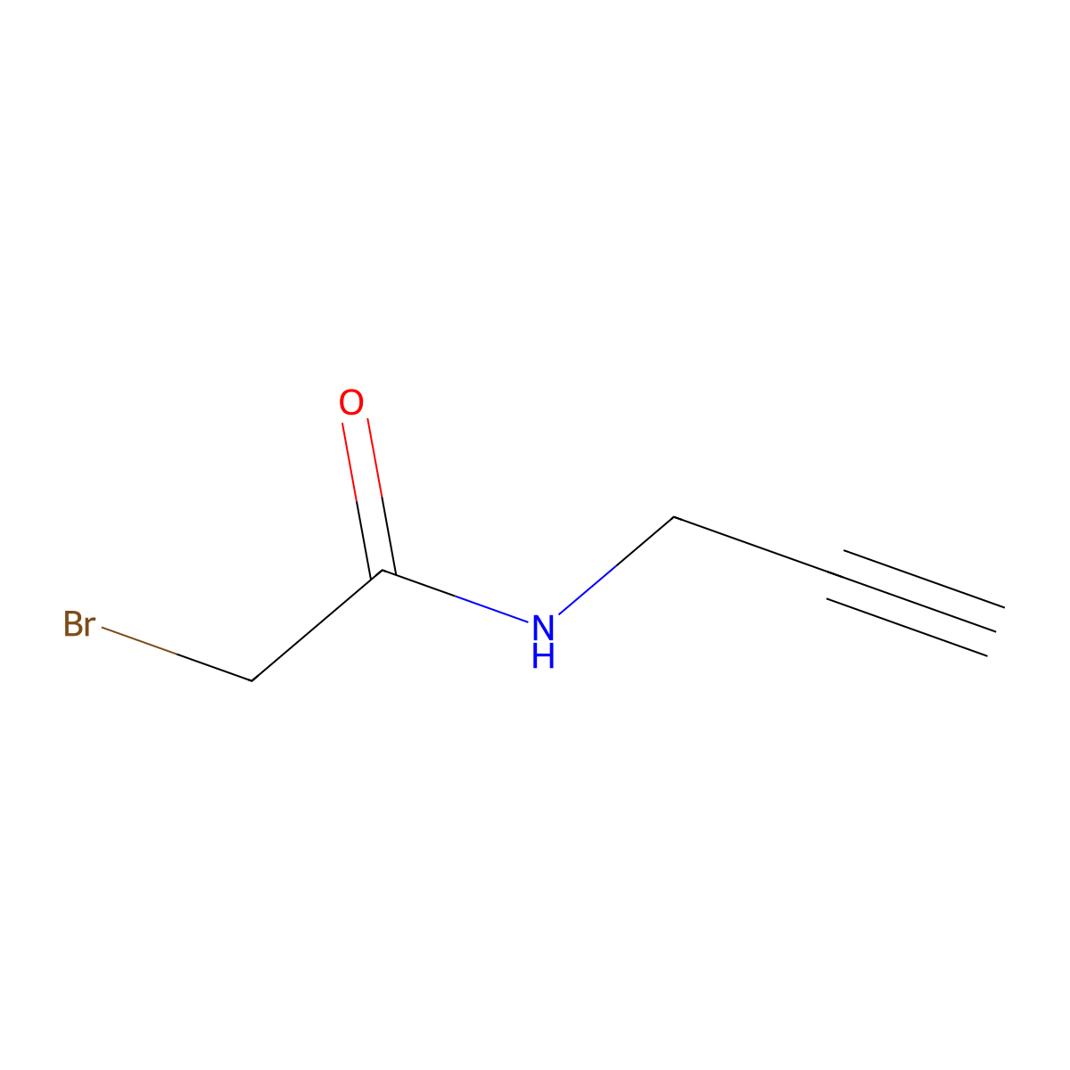 2-bromo-N-(prop-2-yn-1-yl)acetamide molecular structure, CAS 173208-24-7