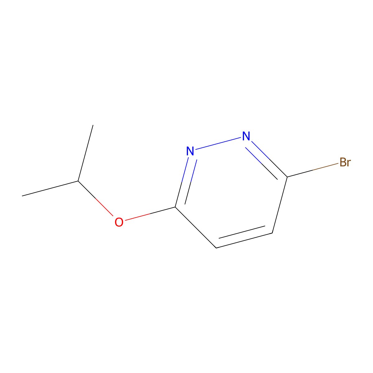 3-Bromo-6-(propan-2-yloxy)pyridazine molecular structure, CAS 17321-32-3