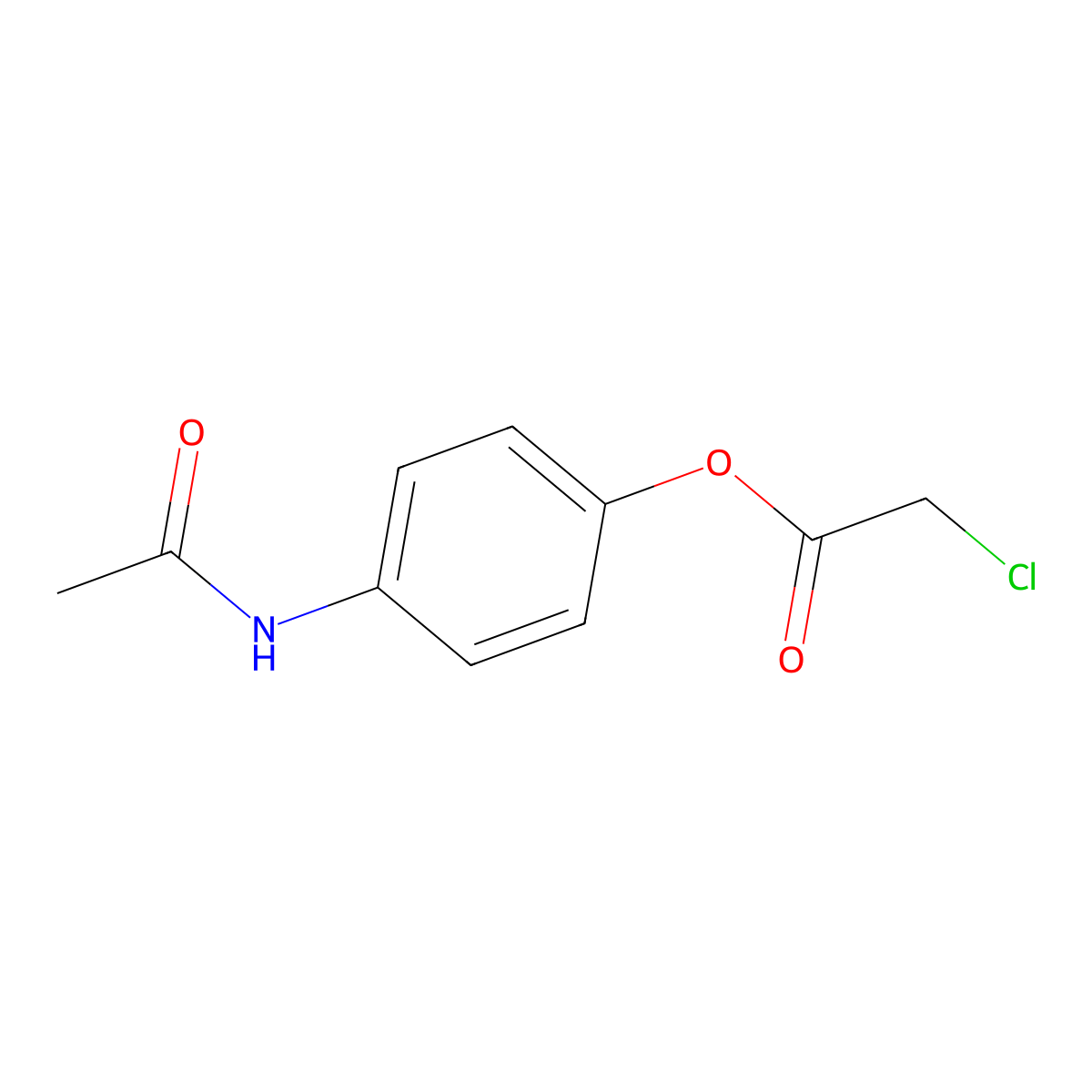 4-Acetamidophenyl chloroacetate molecular structure, CAS 17321-63-0