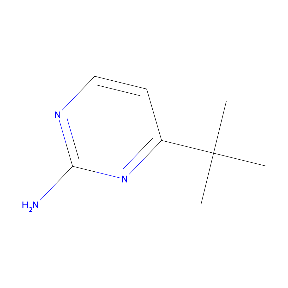 4-tert-Butylpyrimidin-2-amine molecular structure, CAS 17321-94-7