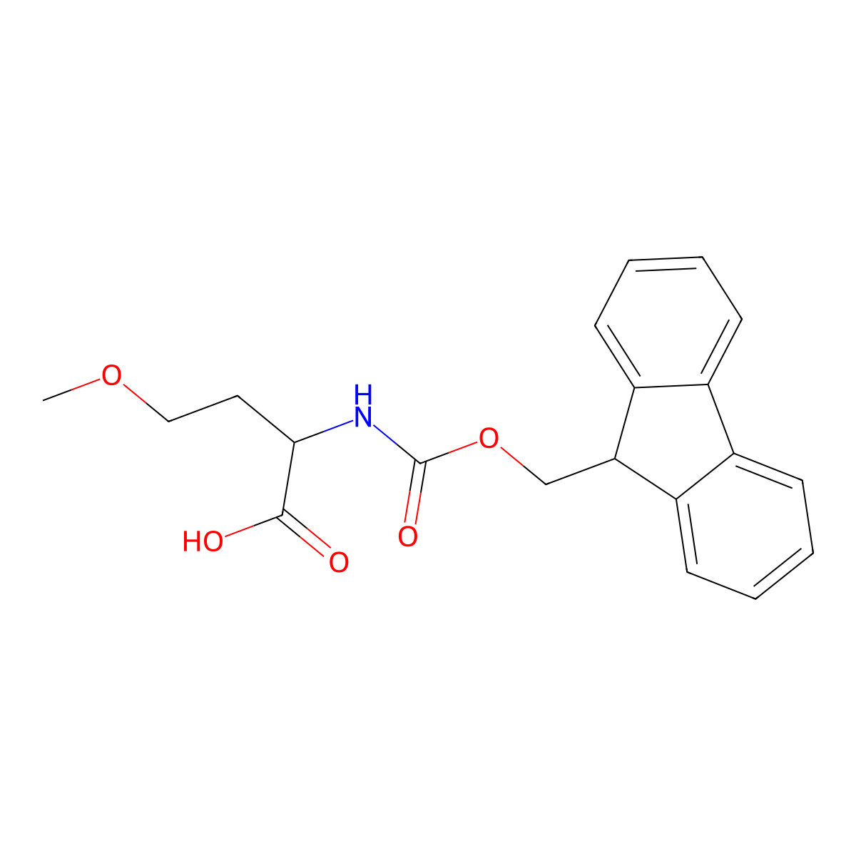(S)-2-((((9H-Fluoren-9-yl)methoxy)carbonyl)amino)-4-methoxybutanoic acid molecular structure, CAS 173212-86-7