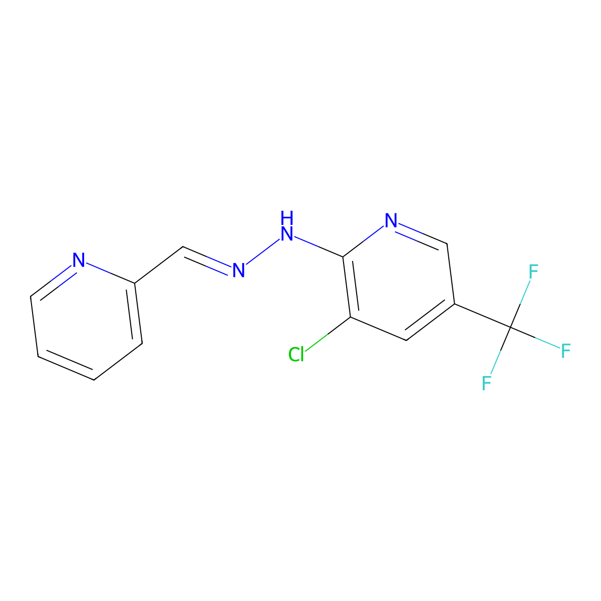 2-pyridinecarbaldehyde N-[3-chloro-5-(trifluoromethyl)-2-pyridinyl]hydrazone molecular structure, CAS 173213-31-5