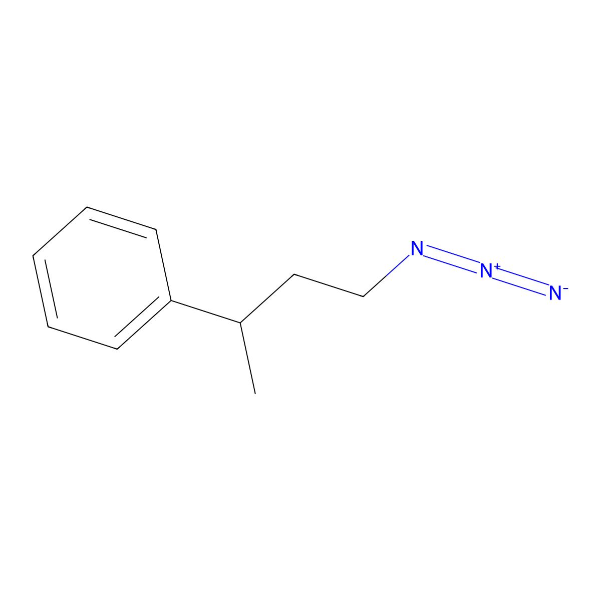 (R,S)-1-Azido-3-phenylbutane molecular structure, CAS 173216-43-8
