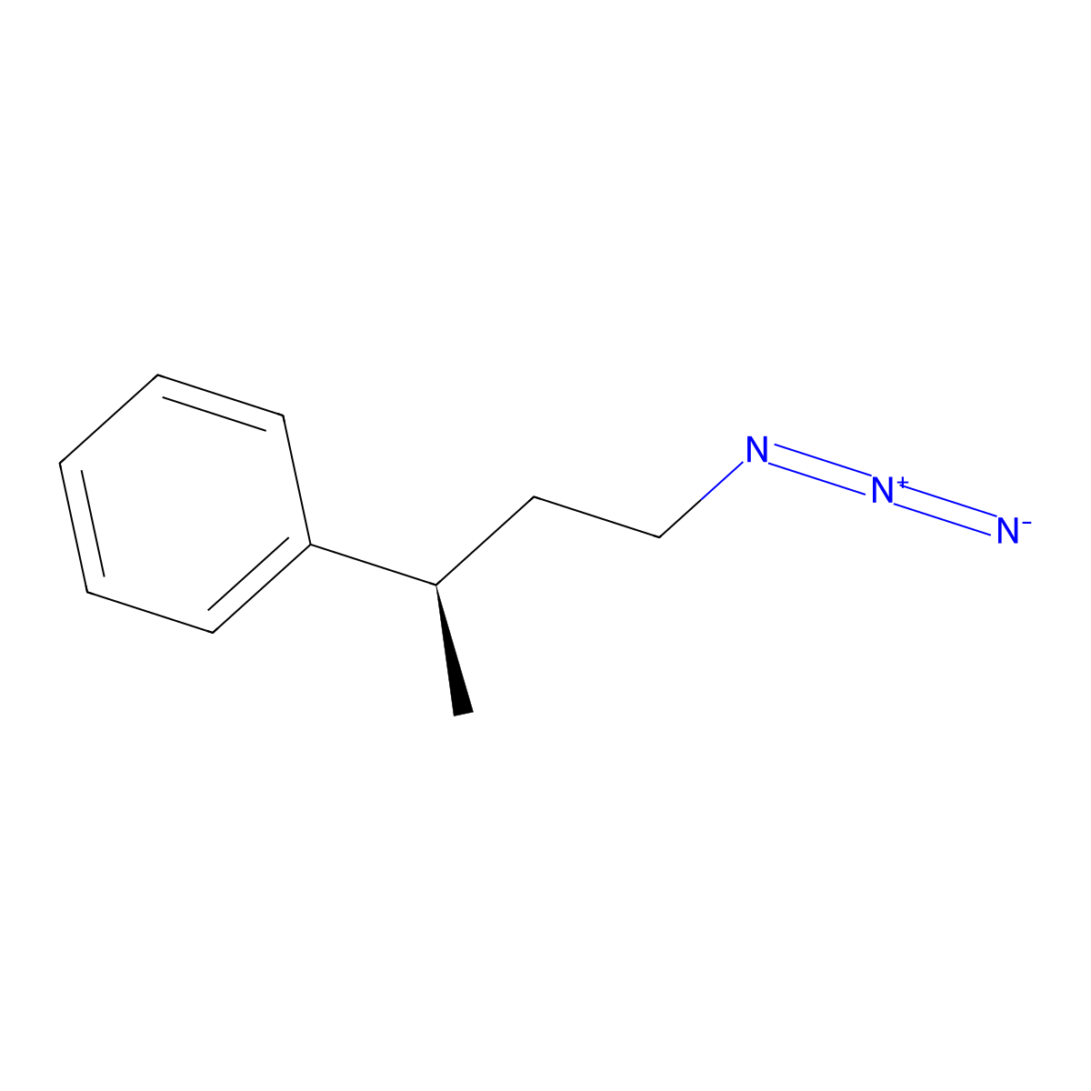 (R,S)-1-Azido-3-phenylbutane molecular structure, CAS 173216-43-8