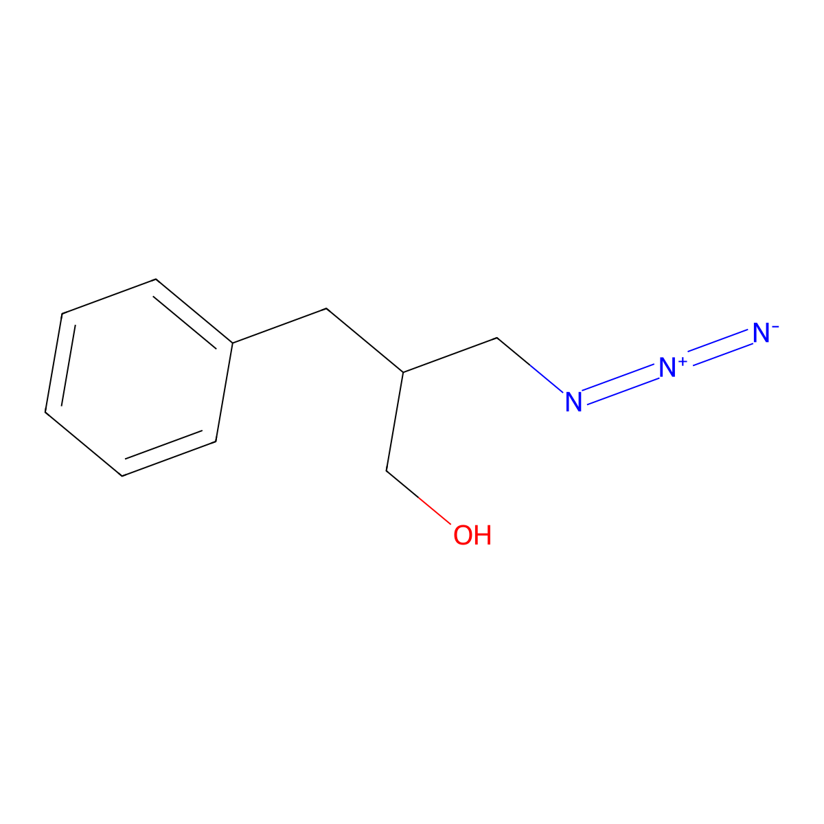 (R)-3-Azido-2-benzylpropanol molecular structure, CAS 173216-45-0