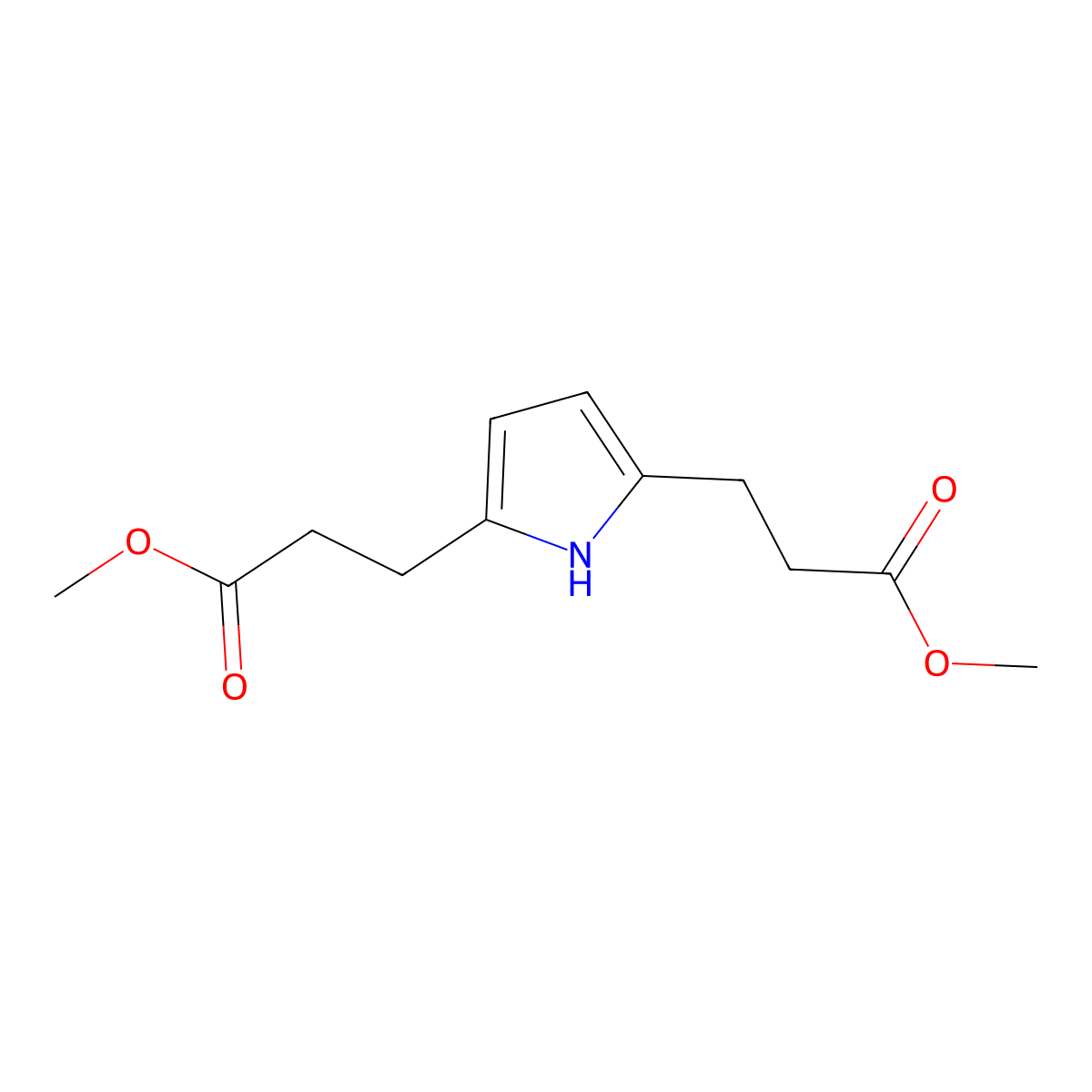 Dimethyl 3,3'-(1H-pyrrole-2,5-diyl)dipropionate molecular structure, CAS 173218-59-2