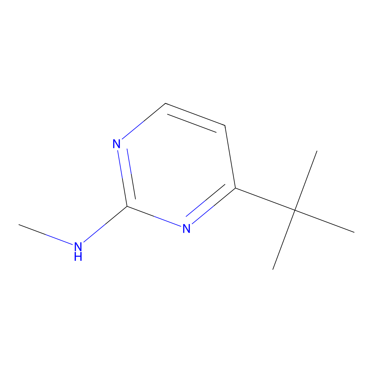 4-tert-butyl-N-methylpyrimidin-2-amine molecular structure, CAS 17322-04-2