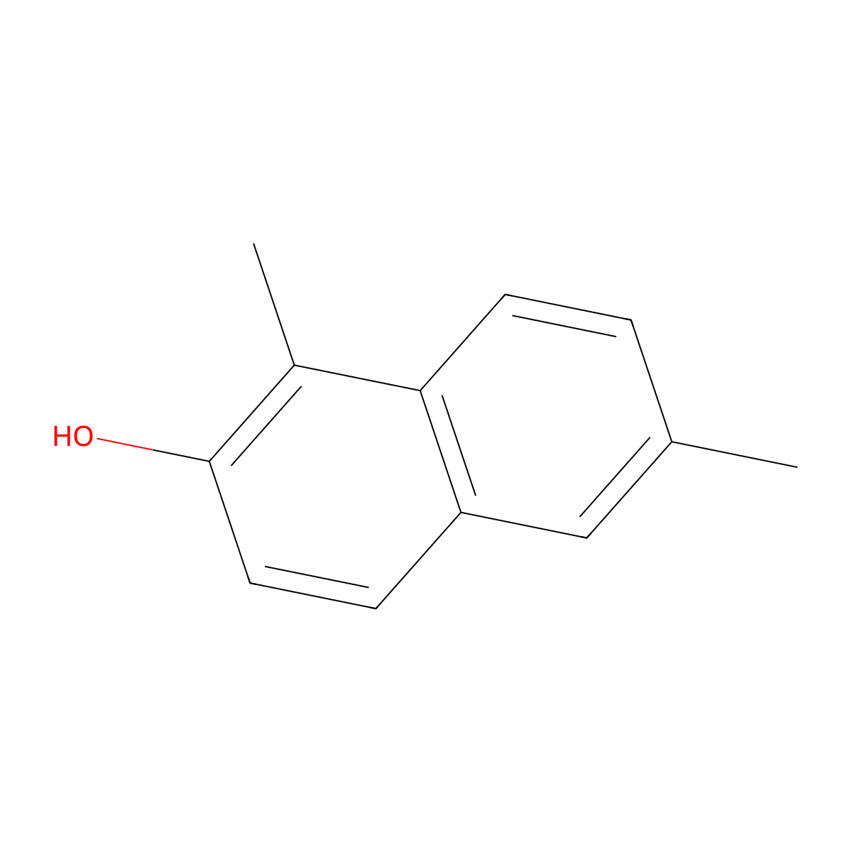 2-Naphthol, 1,6-dimethyl- molecular structure, CAS 17324-10-6