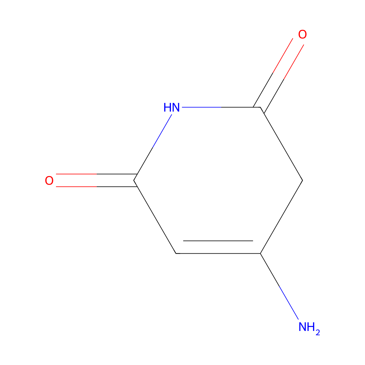 4-Amino-2,6(1H,3H)-pyridinedione molecular structure, CAS 17325-30-3