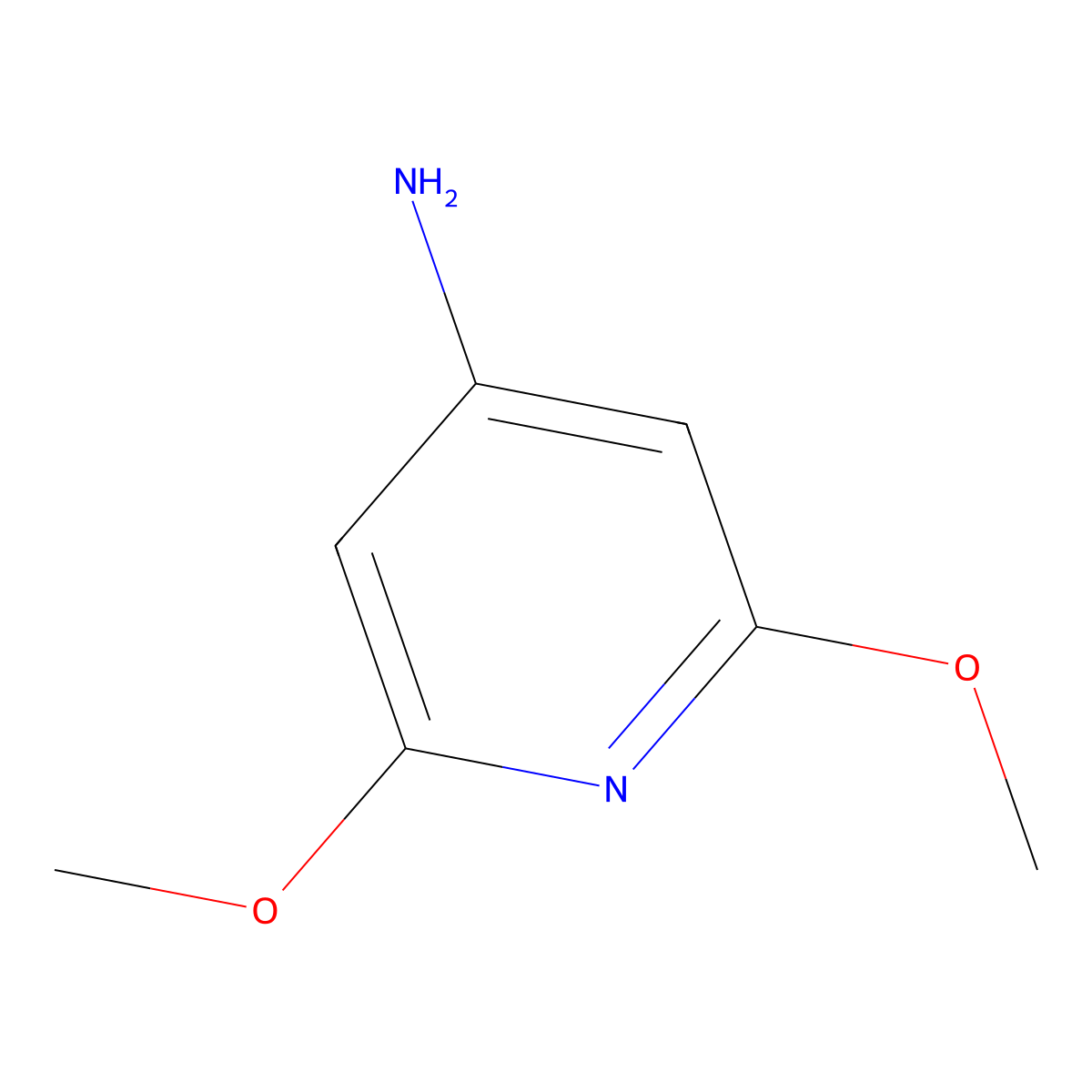 2,6-Dimethoxypyridin-4-amine molecular structure, CAS 17325-39-2