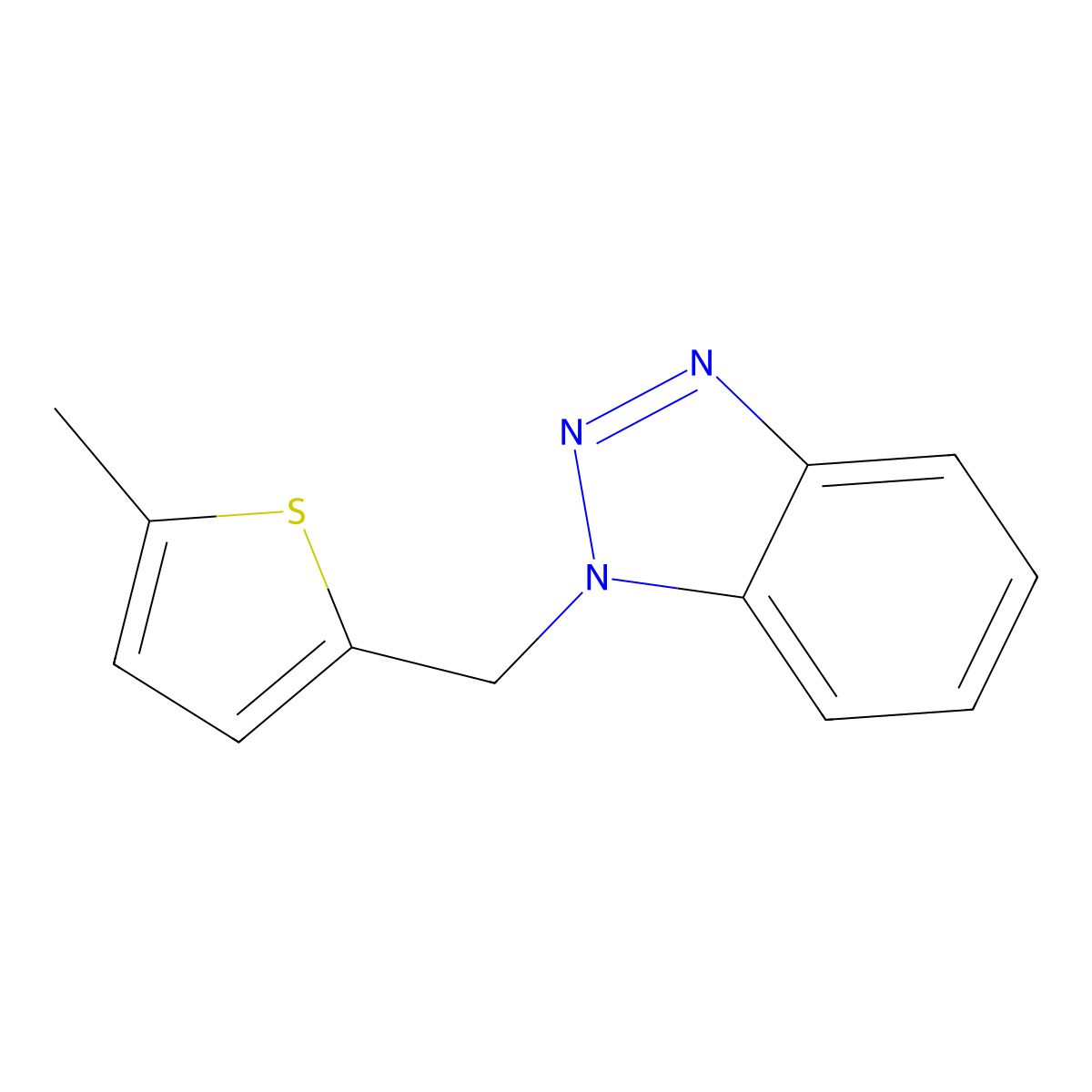 1-(5-Methyl-thiophen-2-ylmethyl)-1H-benzotriazole molecular structure, CAS 173258-81-6
