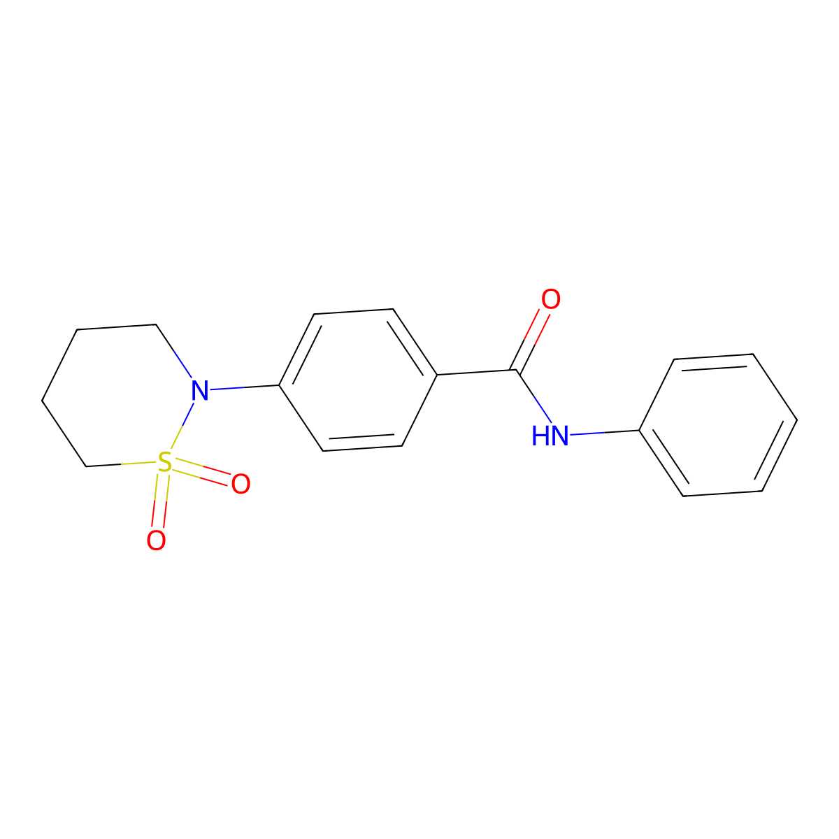 4-(1,1-dioxothiazinan-2-yl)-N-phenylbenzamide molecular structure, CAS 173259-89-7