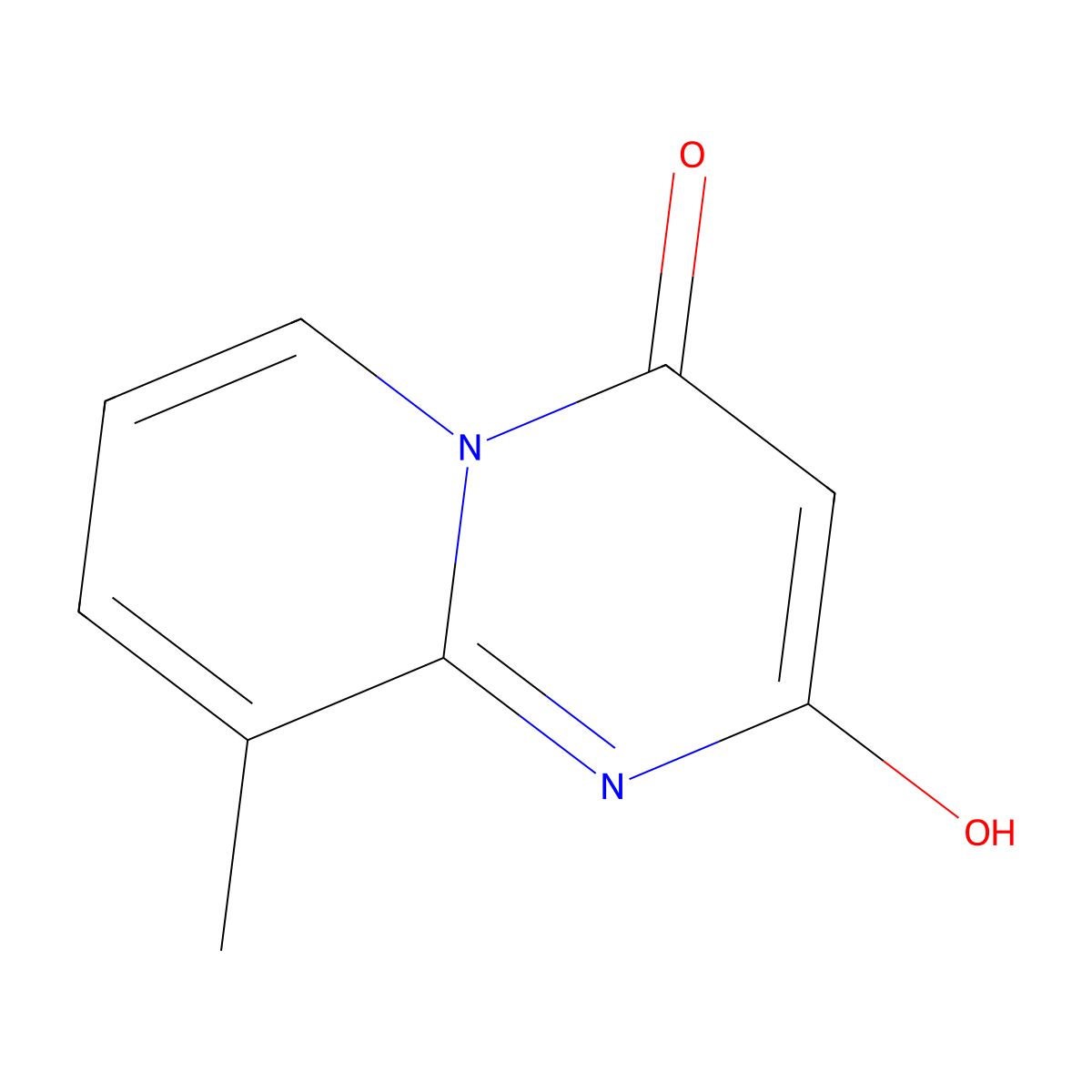 2-Hydroxy-9-methyl-4H-pyrido[1,2-a]pyrimidin-4-one molecular structure, CAS 17326-09-9