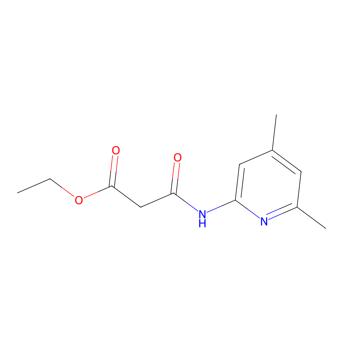 Ethyl 3-[(4,6-dimethylpyridin-2-yl)amino]-3-oxopropanoate molecular structure, CAS 17326-12-4