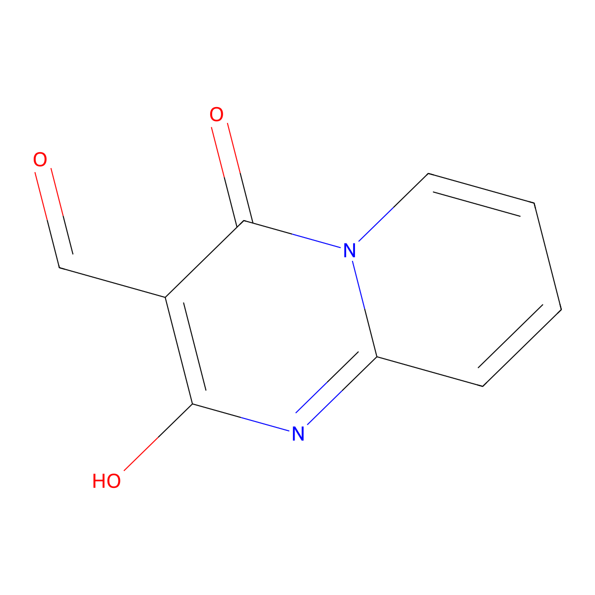 2-hydroxy-4-oxo-4H-pyrido[1,2-a]pyrimidine-3-carbaldehyde molecular structure, CAS 17326-26-0