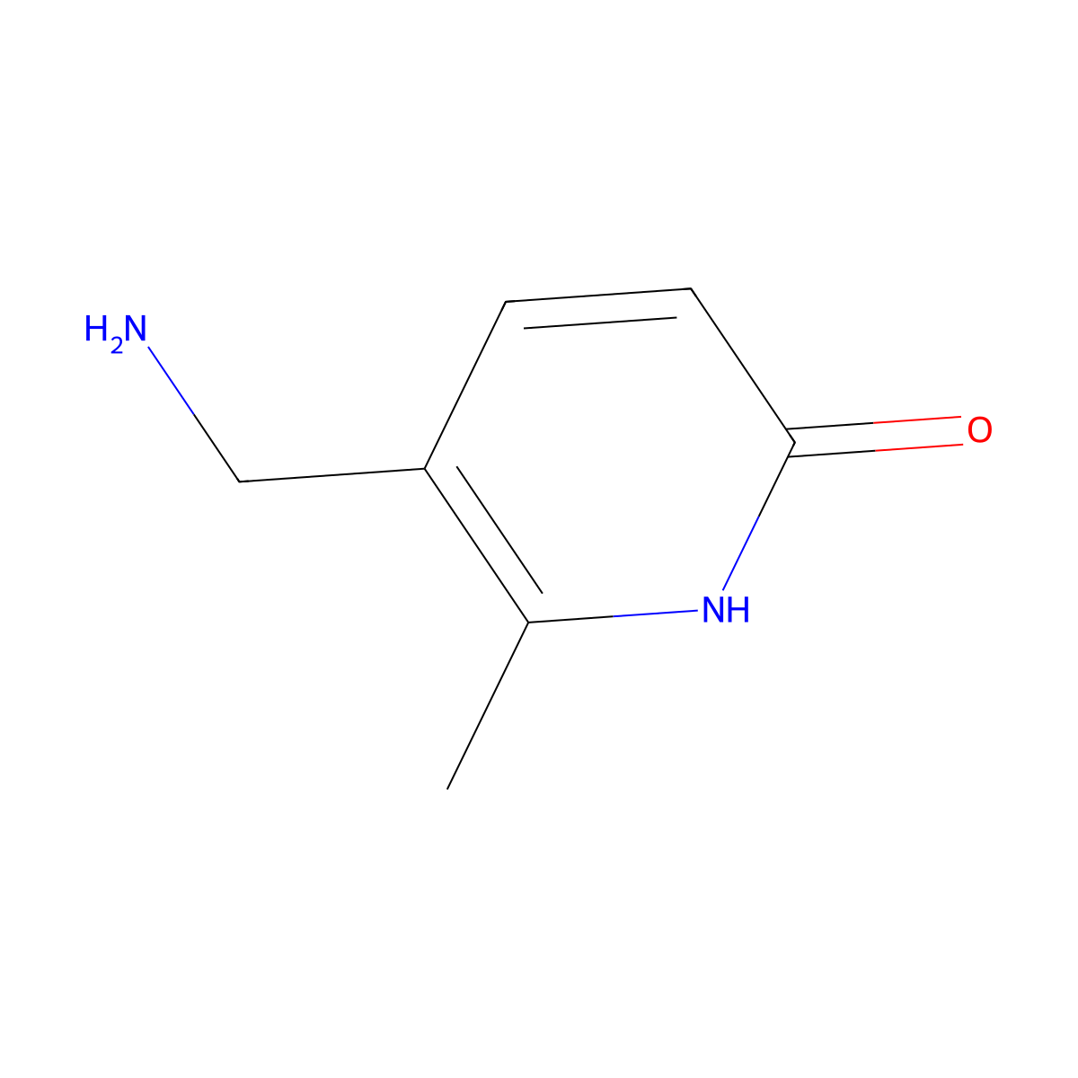 5-(Aminomethyl)-6-methylpyridin-2(1H)-one molecular structure, CAS 173261-66-0