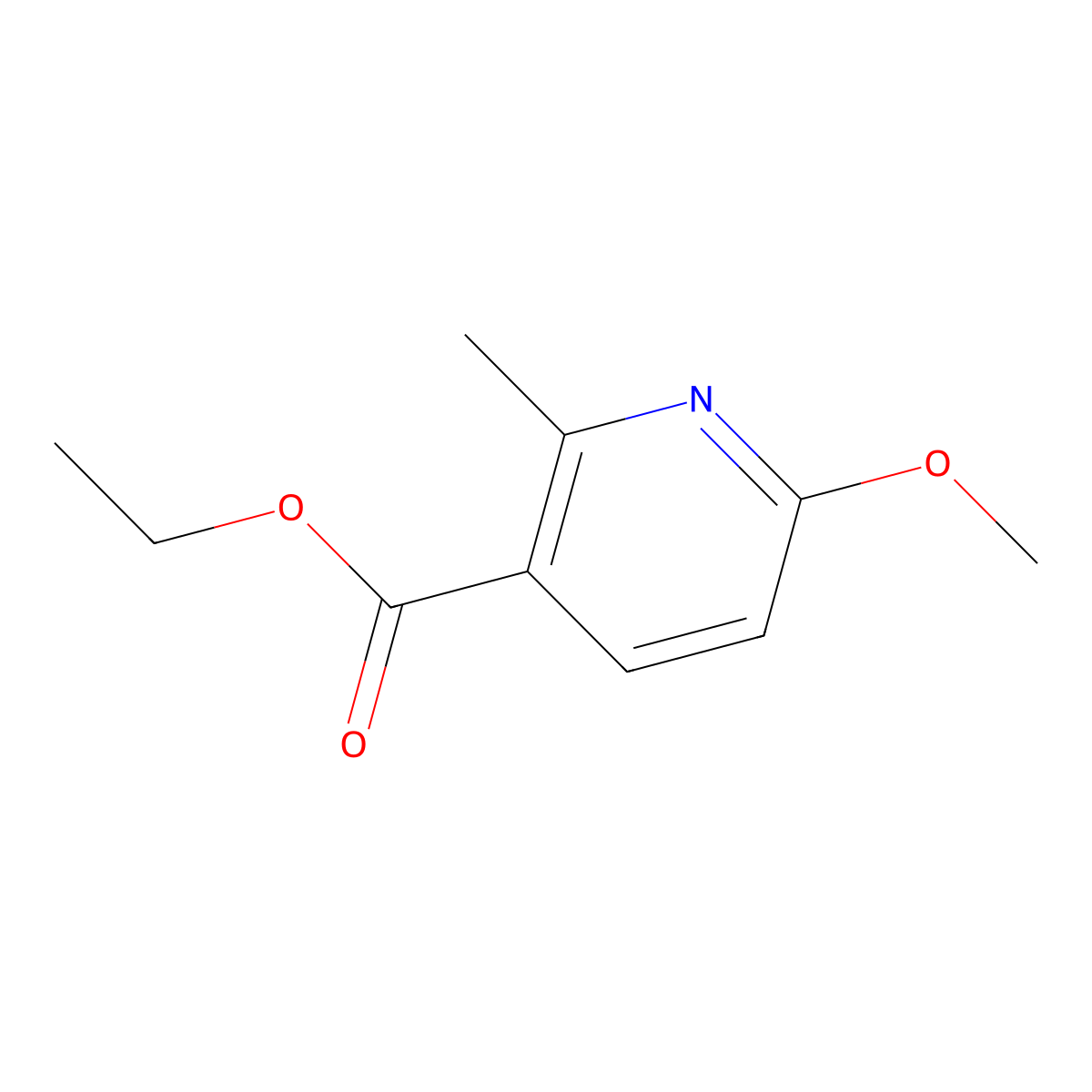 Ethyl 6-methoxy-2-methylnicotinate molecular structure, CAS 173261-76-2