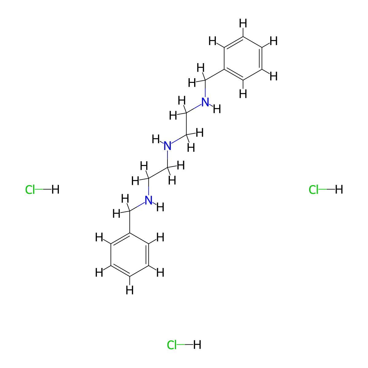N1-Benzyl-N2-(2-(benzylamino)ethyl)ethane-1,2-diamine trihydrochloride molecular structure, CAS 17327-82-1