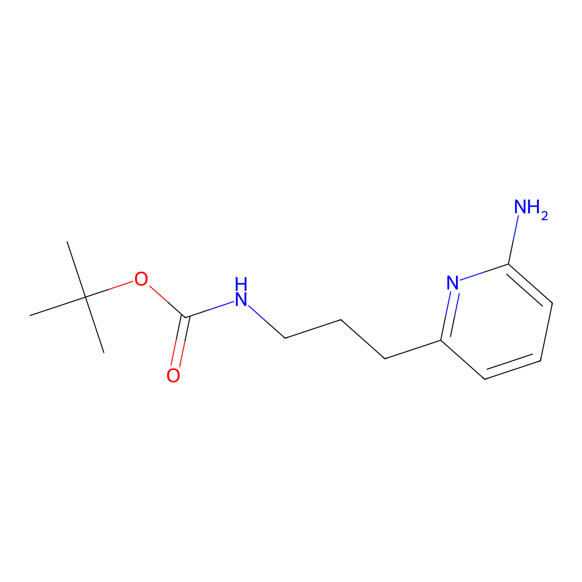 Tert-butyl N-[3-(6-aminopyridin-2-YL)propyl]carbamate molecular structure, CAS 173273-33-1