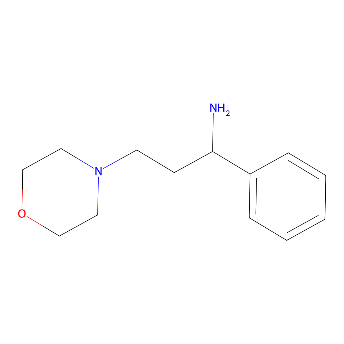 3-Morpholino-1-phenylpropan-1-amine molecular structure, CAS 173273-39-7